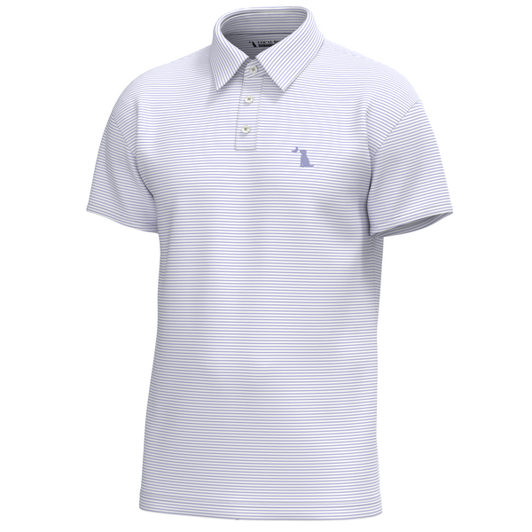 local boy outfitters Driftwood Striped Polo in Lavender