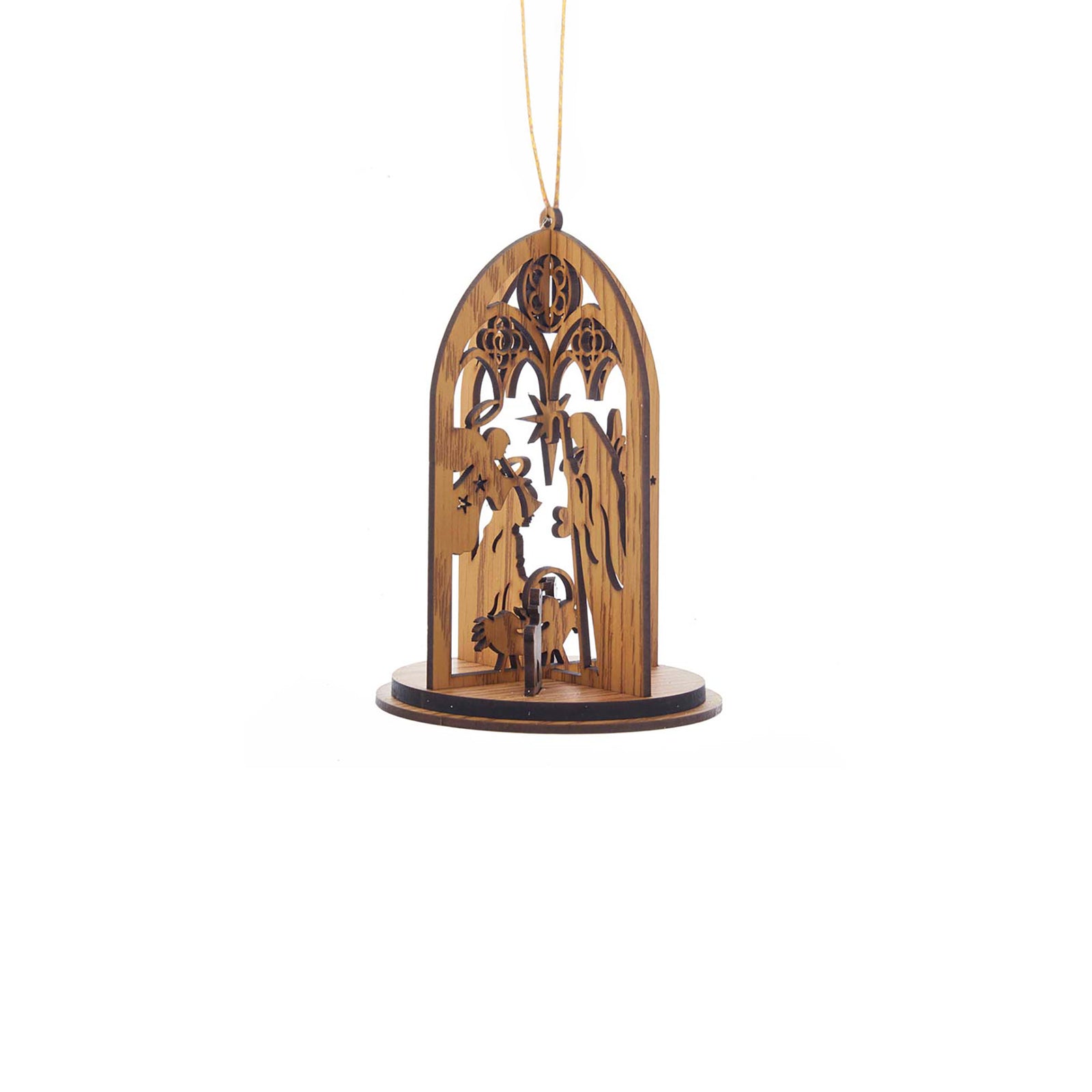 Wooden Angel Nativity Ornament