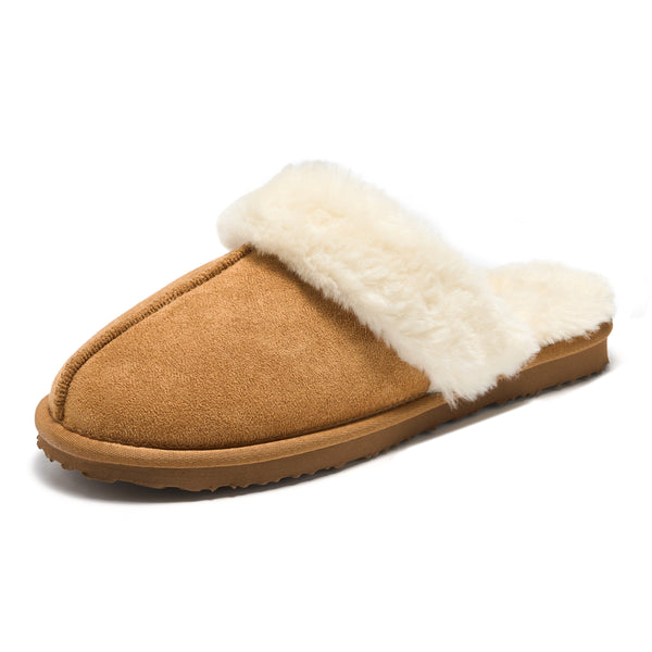 Dakota Suede Fluff Slipper