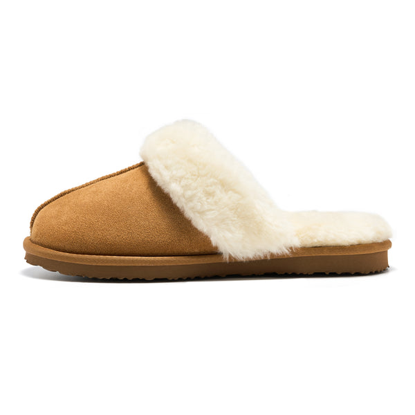 Dakota Suede Fluff Slipper