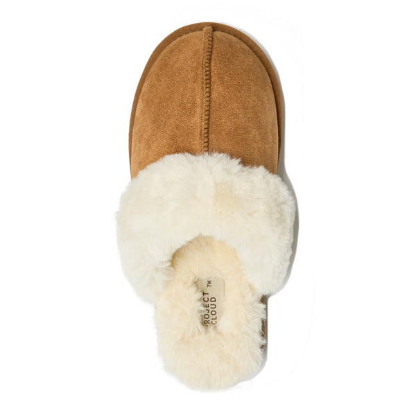 Dakota Suede Fluff Slipper