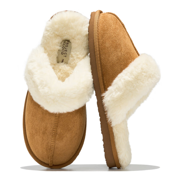 Dakota Suede Fluff Slipper