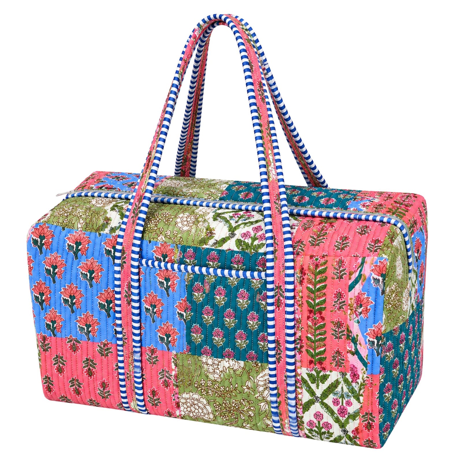 Multicolor Patchwork Mini Duffle Bag