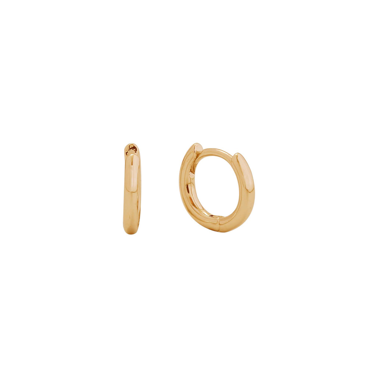 Gold Tiny Huggie Earrings by do everything in love