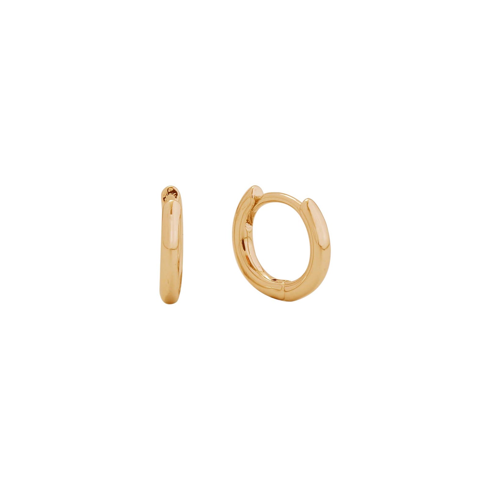 Gold Tiny Huggie Earrings by do everything in love