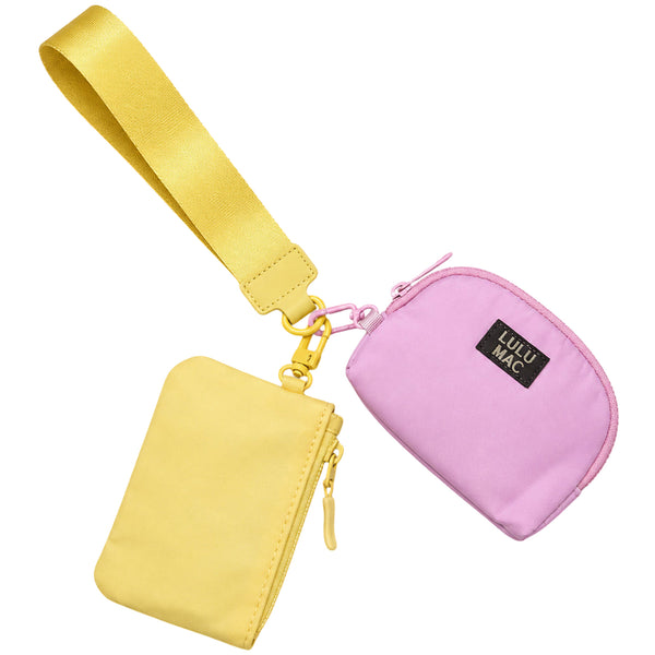 Lulu Mac Dual Wristlet in Butter and Light Pink