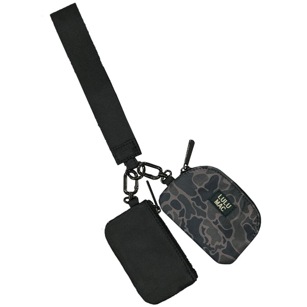 Lulu Mac Dual Wristlet in Black Camo
