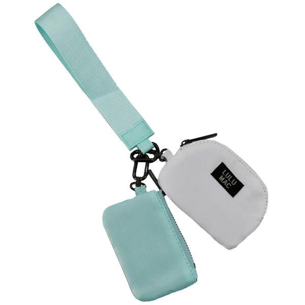 Lulu Mac Dual Wristlet in Mint and White