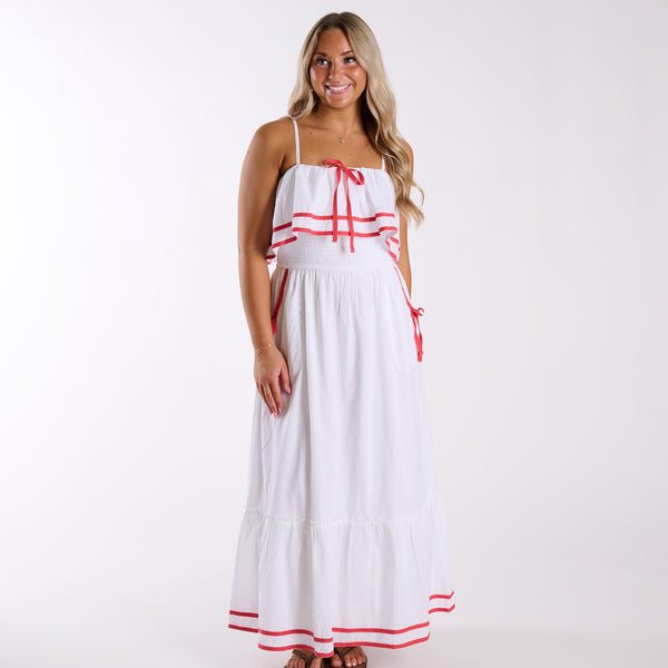 Simply Southern Nautical Dress for Women in White at Glik's , XL