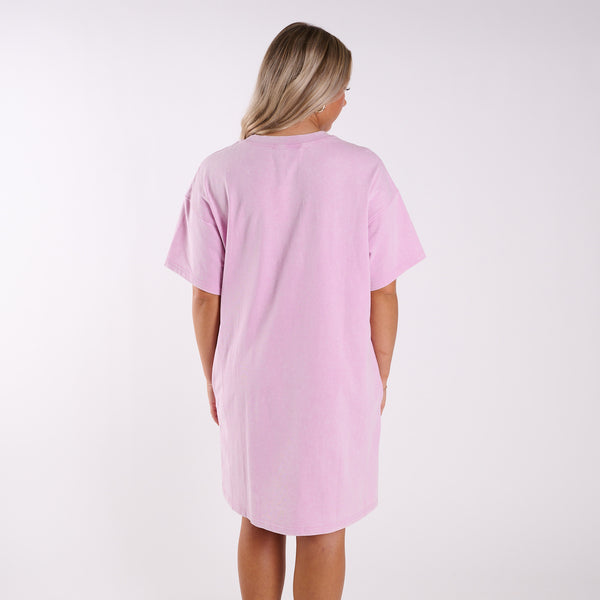 Pink Bow Knit Dress