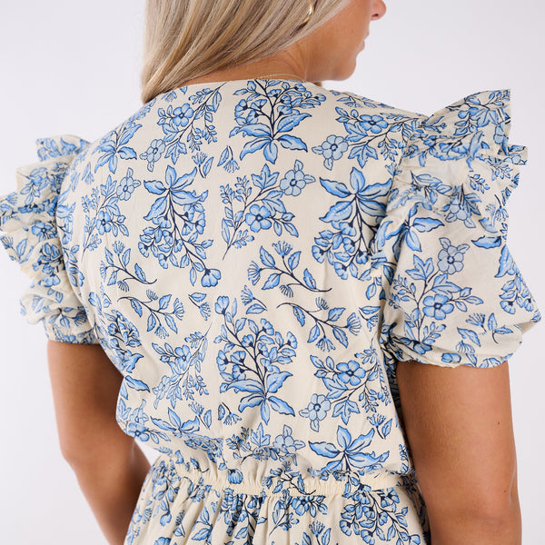 Floral Puff Sleeve Maxi Dress