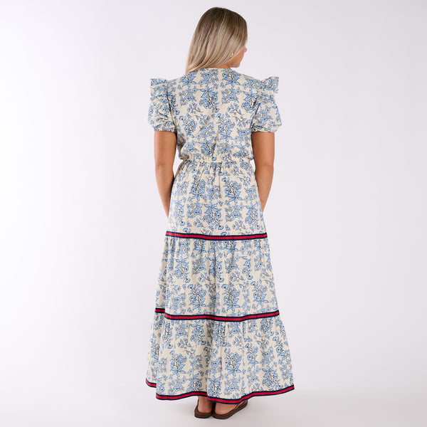 Floral Puff Sleeve Maxi Dress