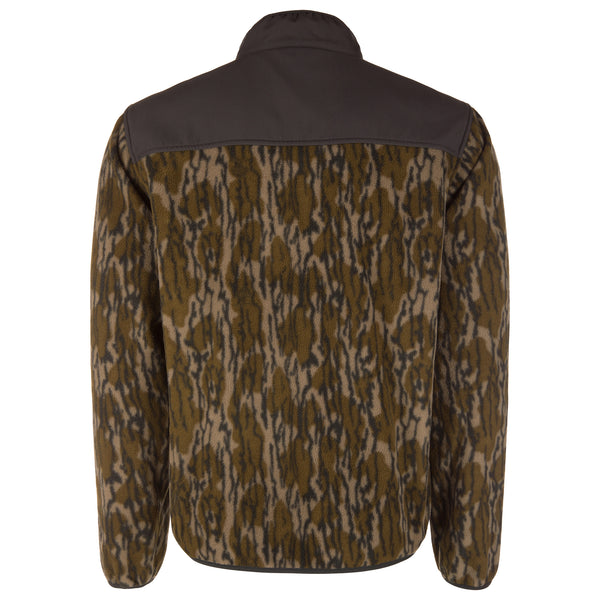 Men's Camp Fleece Quarter Zip Pullover in Moss Camo