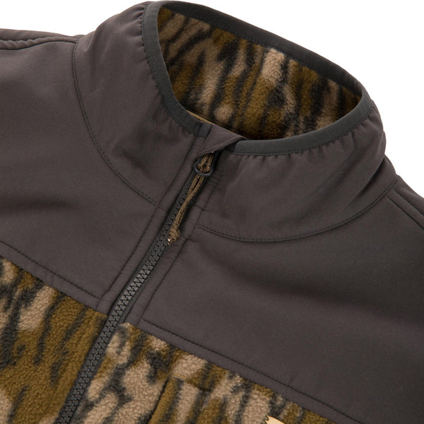 Men's Camp Fleece Quarter Zip Pullover in Moss Camo