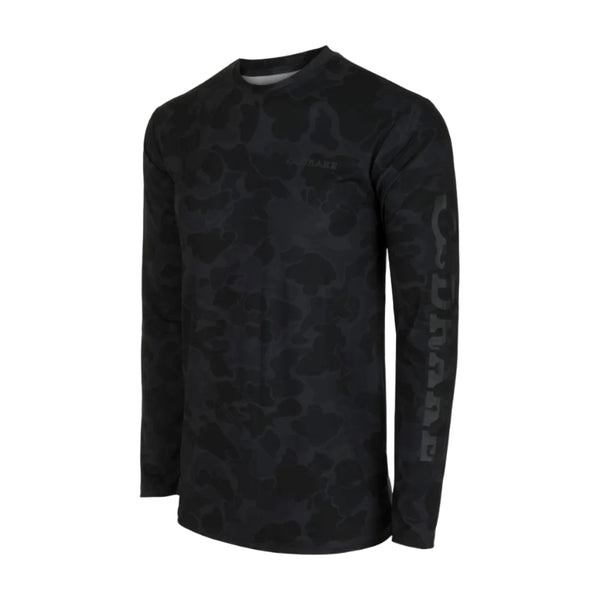 Youth Performance Long Sleeve T-Shirt in Black Old School Camo