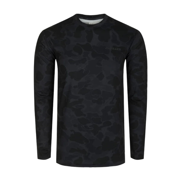 Youth Performance Long Sleeve T-Shirt in Black Old School Camo