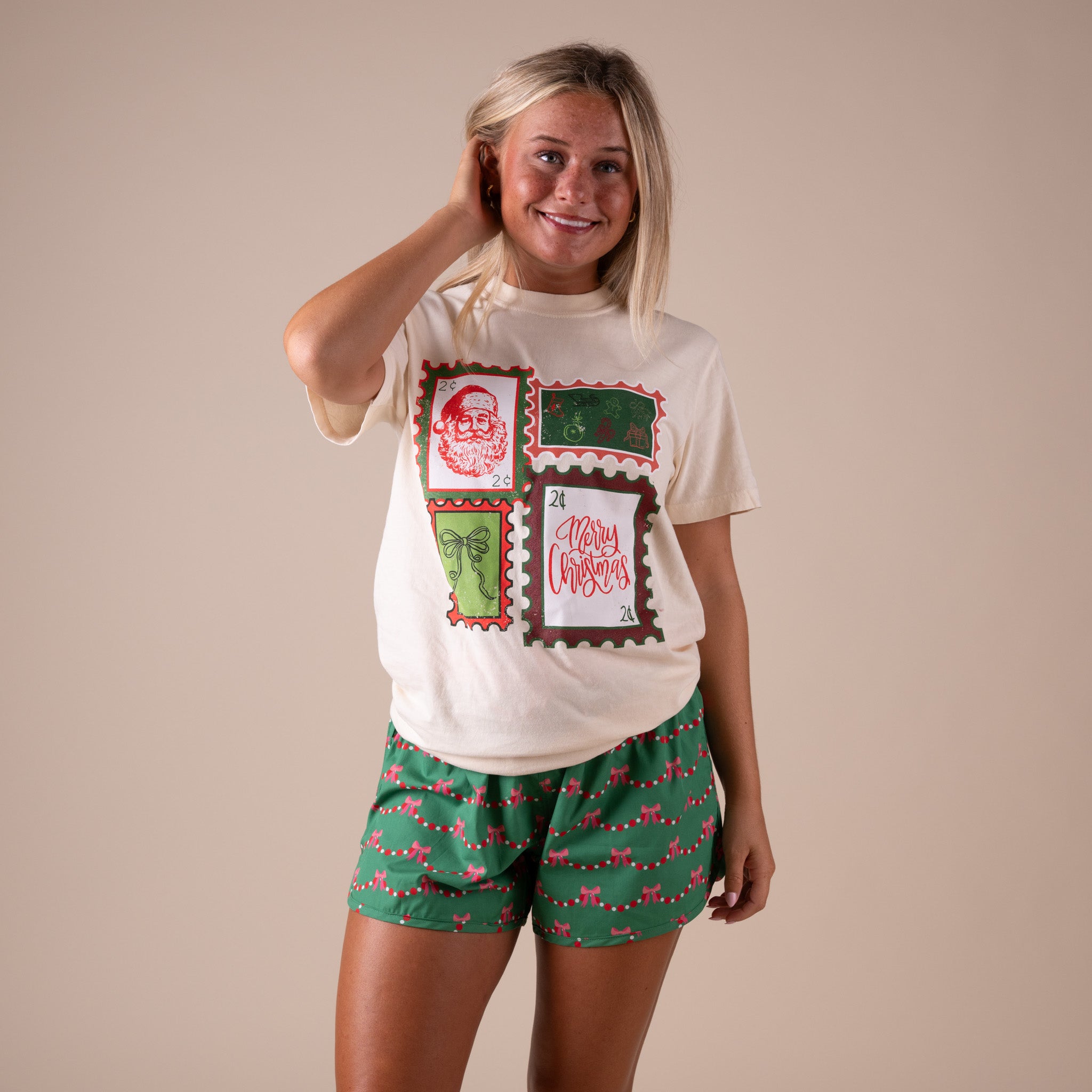 Women's Bow Garland Pajama Shorts
