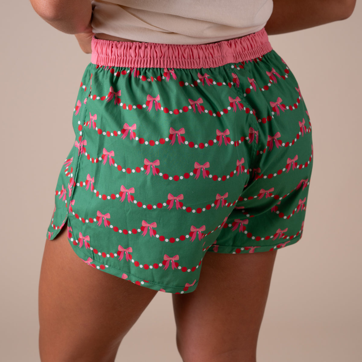 The Royal Standard Women's Bow Garland Pajama Shorts 