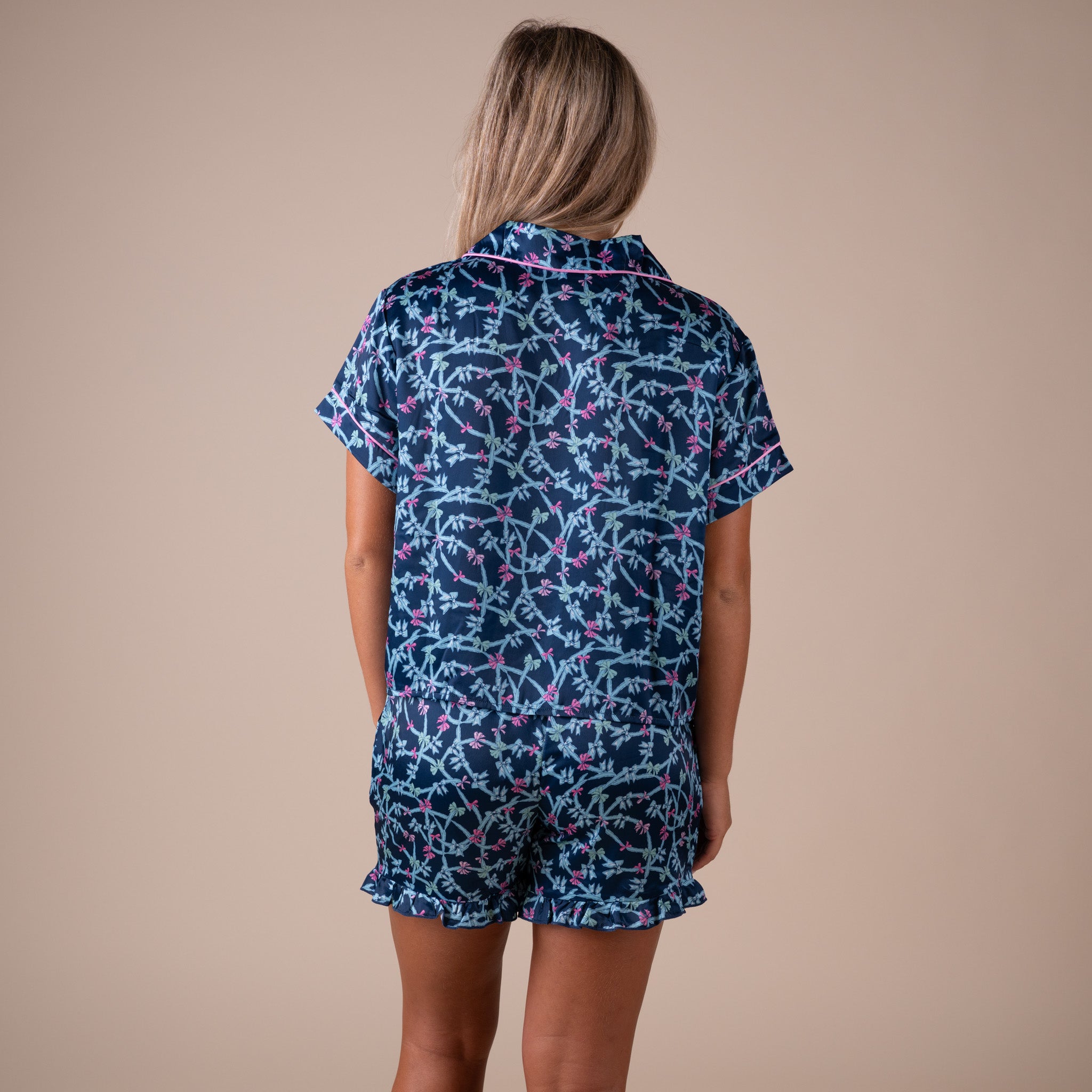 Women's Blue Ribbon Pajama Set
