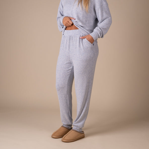Hacci Lounge Joggers in Heathered Blue