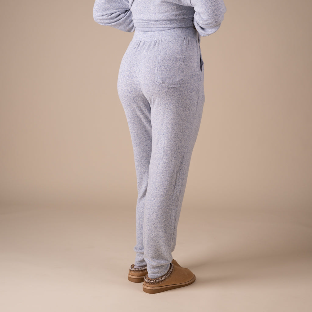 Hacci Lounge Joggers in Heathered Blue