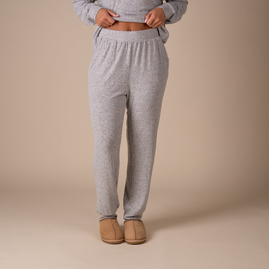 Hacci Lounge Joggers in Heathered Grey