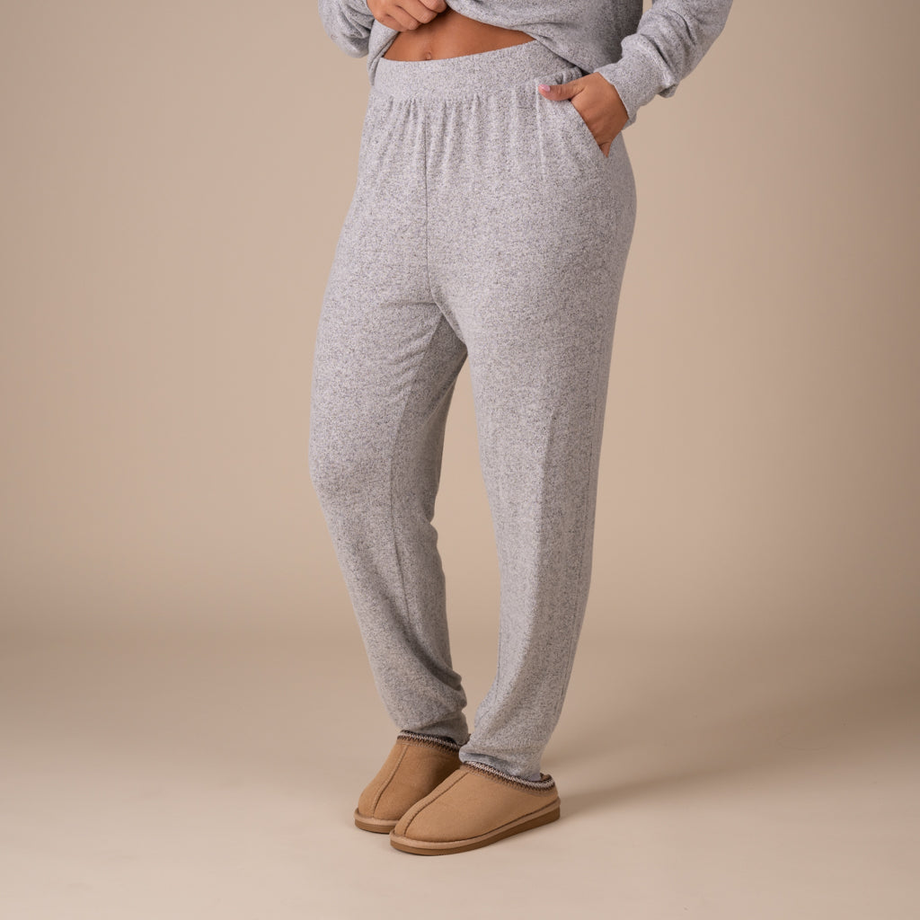 Hacci Lounge Joggers in Heathered Grey