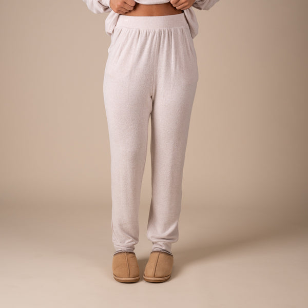 Hacci Lounge Joggers in Heathered Oatmeal