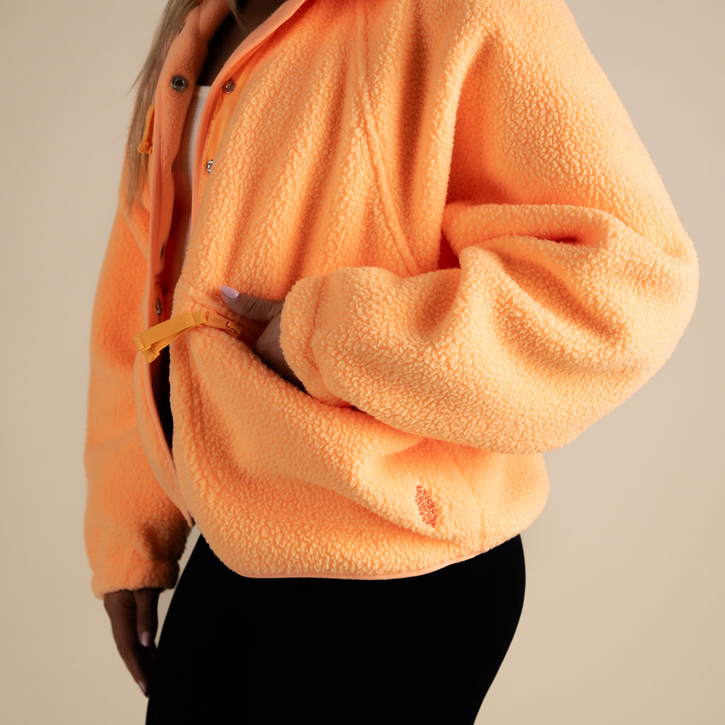 FP Movement Hit The Slopes Fleece Jacket in Neon Clementine