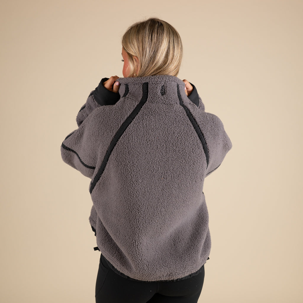 FP Movement Mountain High Half Zip Pullover in Gunmetal