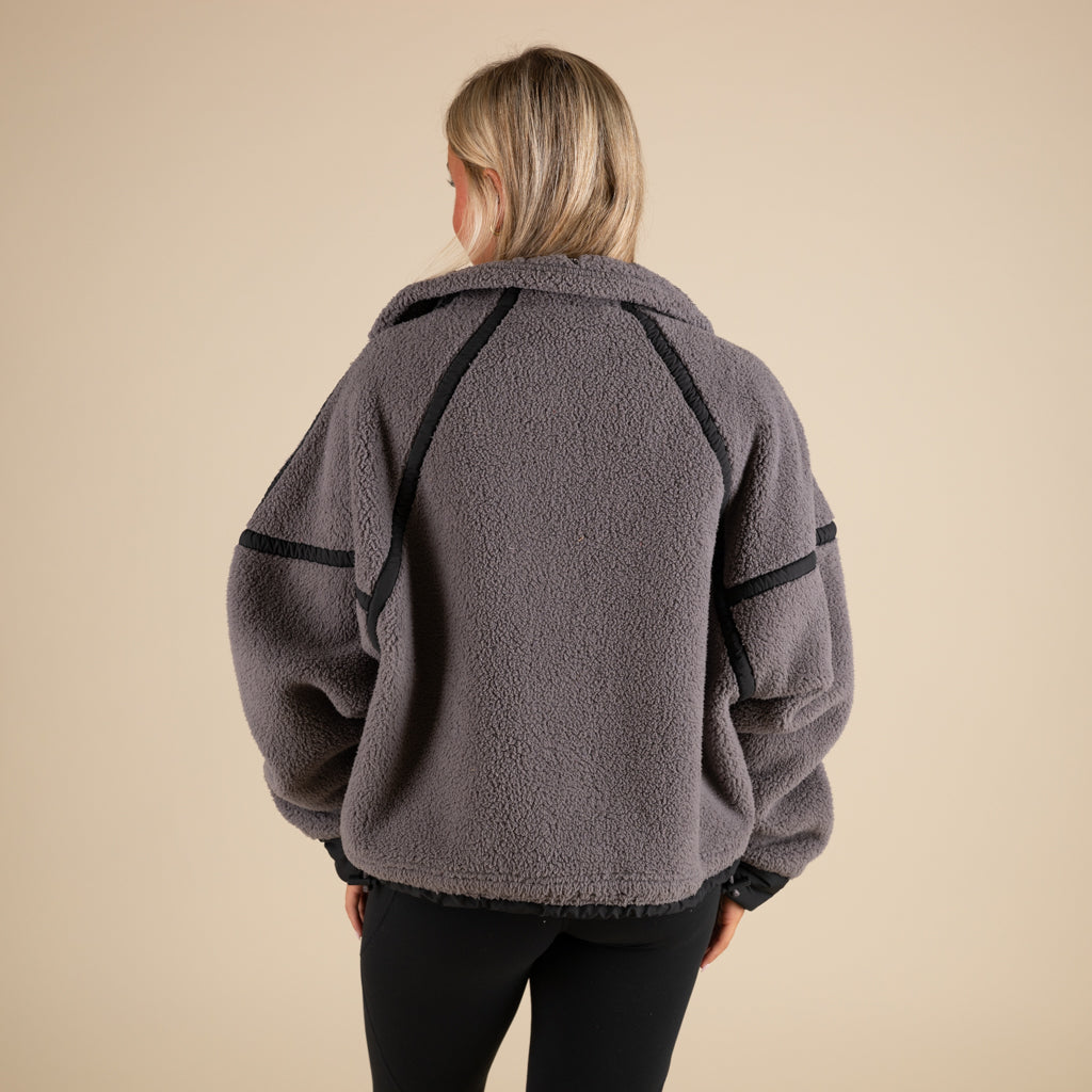 FP Movement Mountain High Half Zip Pullover in Gunmetal