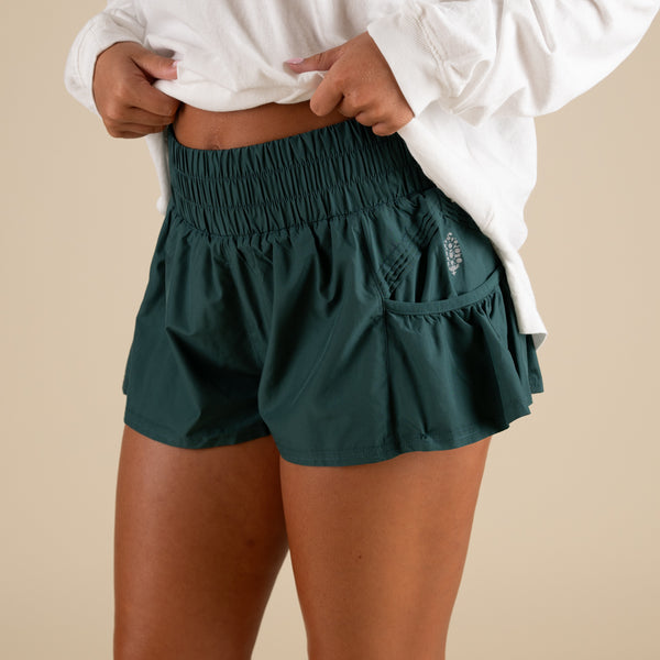 FP Movement Get Your Flirt On Shorts In Evergreen
