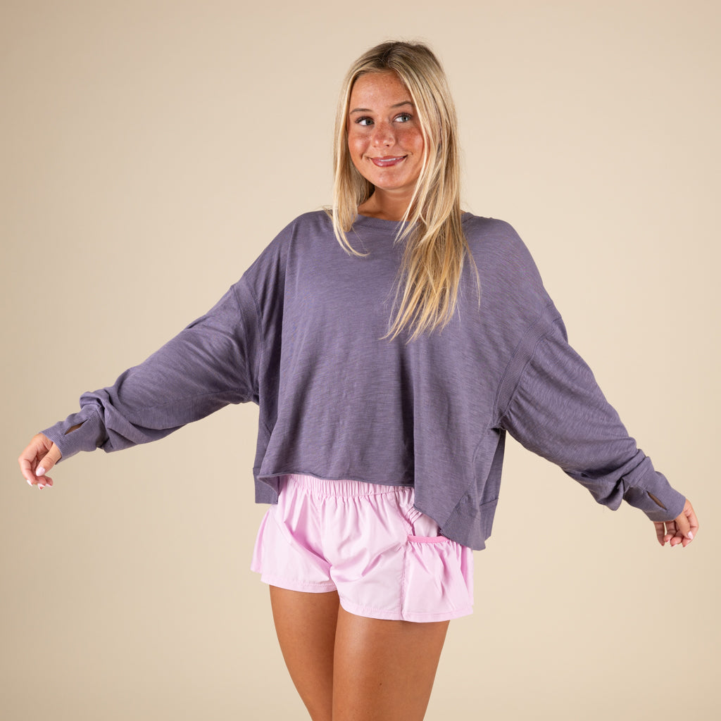 FP Movement Long Sleeve My Time Tee in Graphite