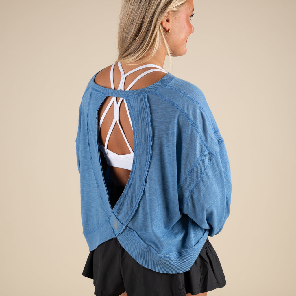 FP Movement Long Sleeve My Time Tee in Light Cobalt