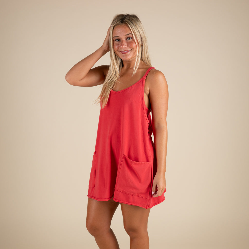 FP Movement Hot Shot Mini Dress in Victory Red