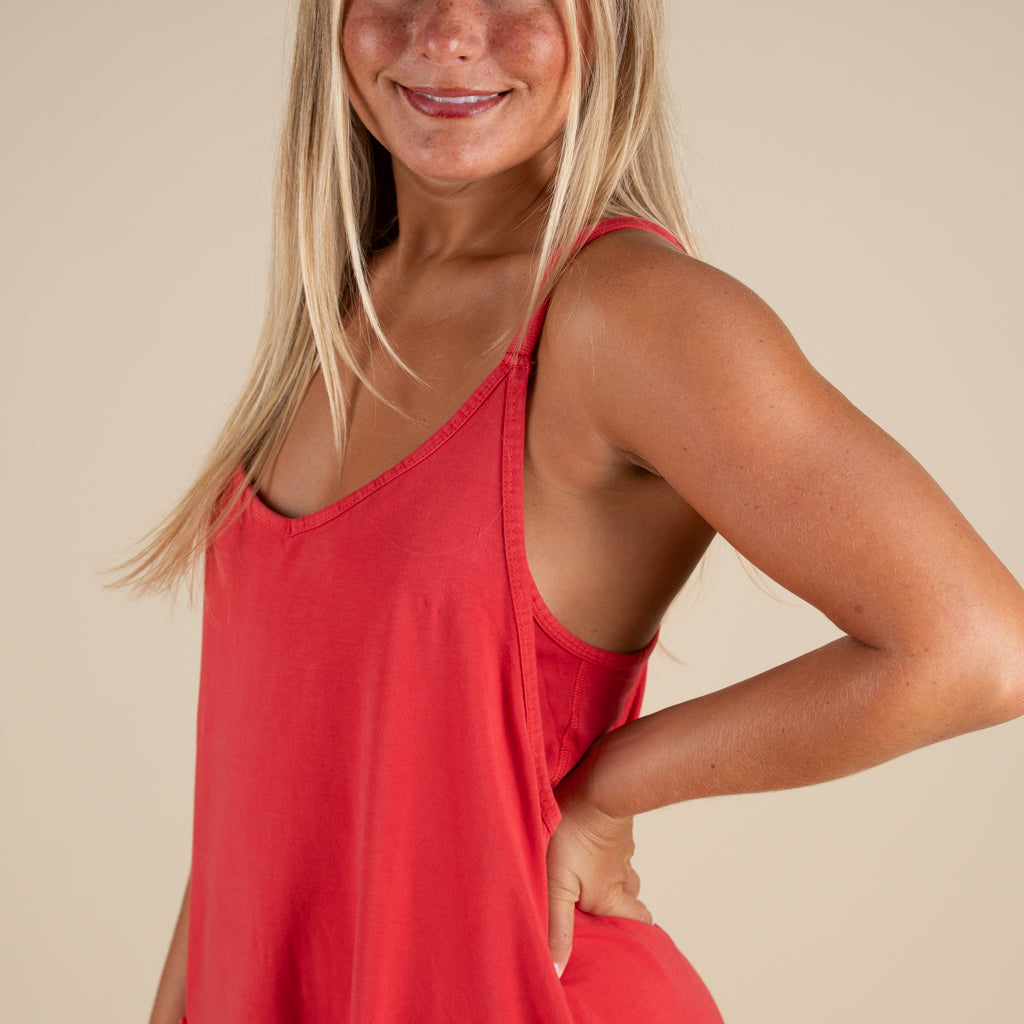 FP Movement Hot Shot Mini Dress in Victory Red