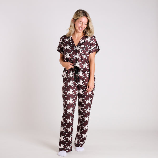 Cow Print Pajama Set