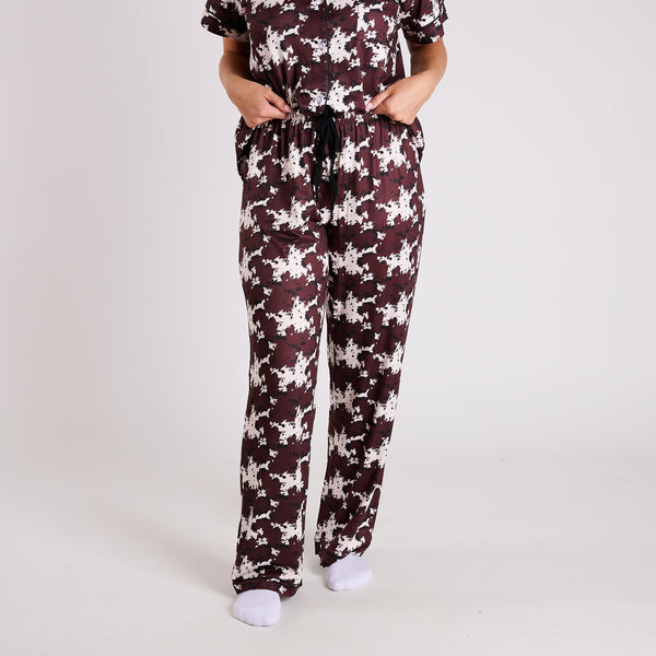 Cow Print Pajama Set