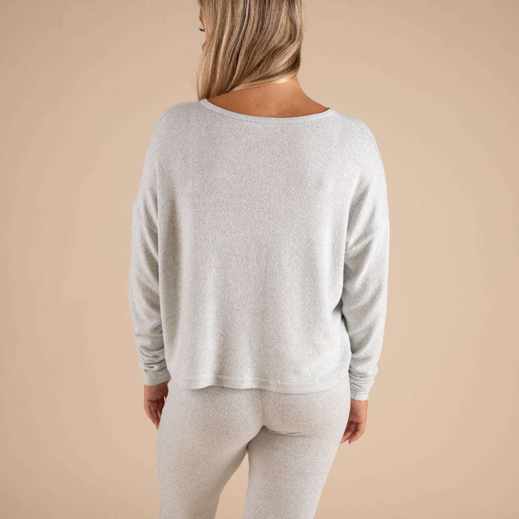 Henley Hacci Long Sleeve Lounge Top