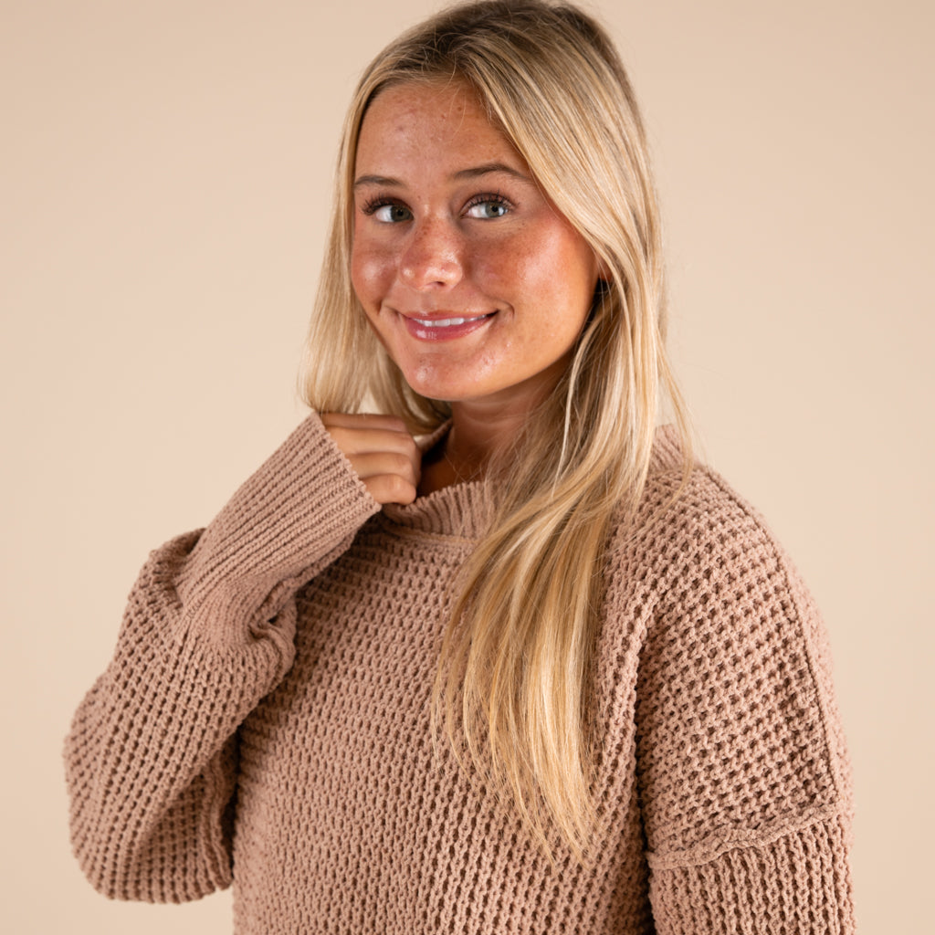 Popcorn Exposed Seam Sweater