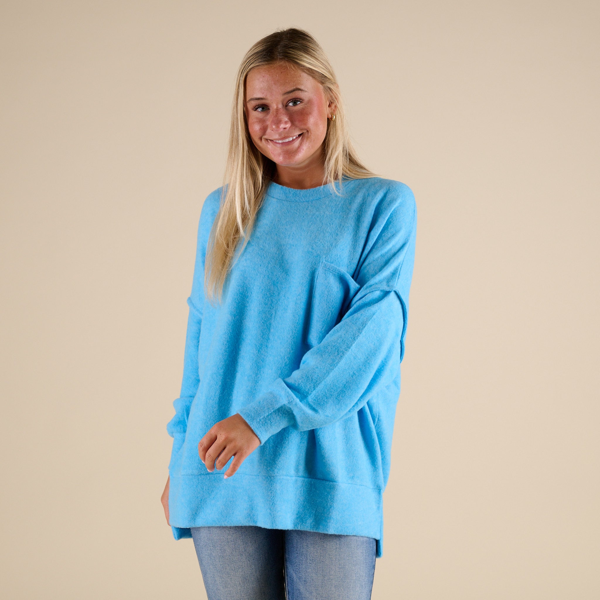 Hacci Oversized One Pocket Sweater