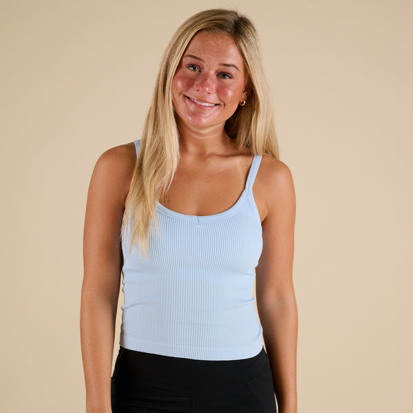  Thin Strap Padded Brami in powder blue