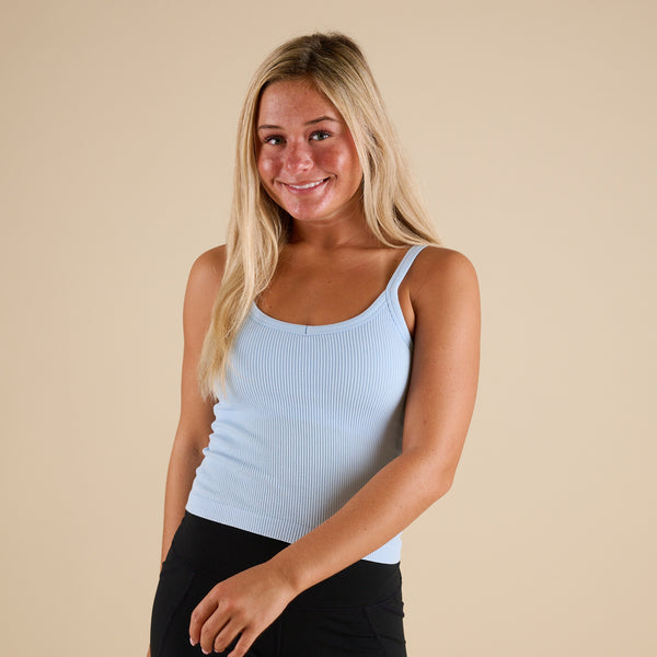  Thin Strap Padded Brami in powder blue