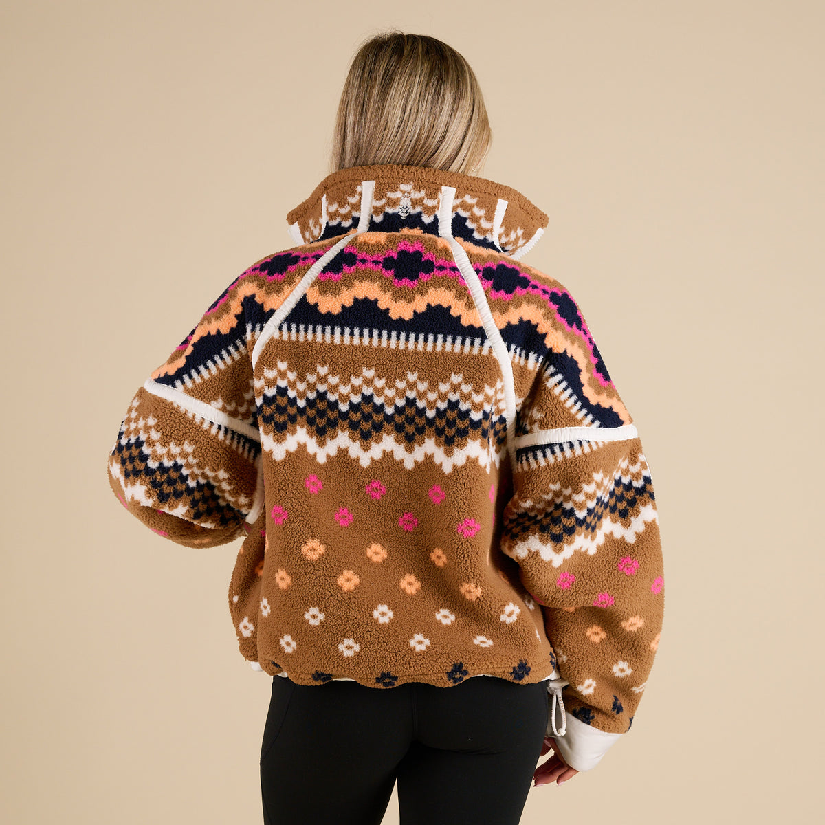 FP Movement Printed Mountain High Half Zip Pullover in Isle Twig