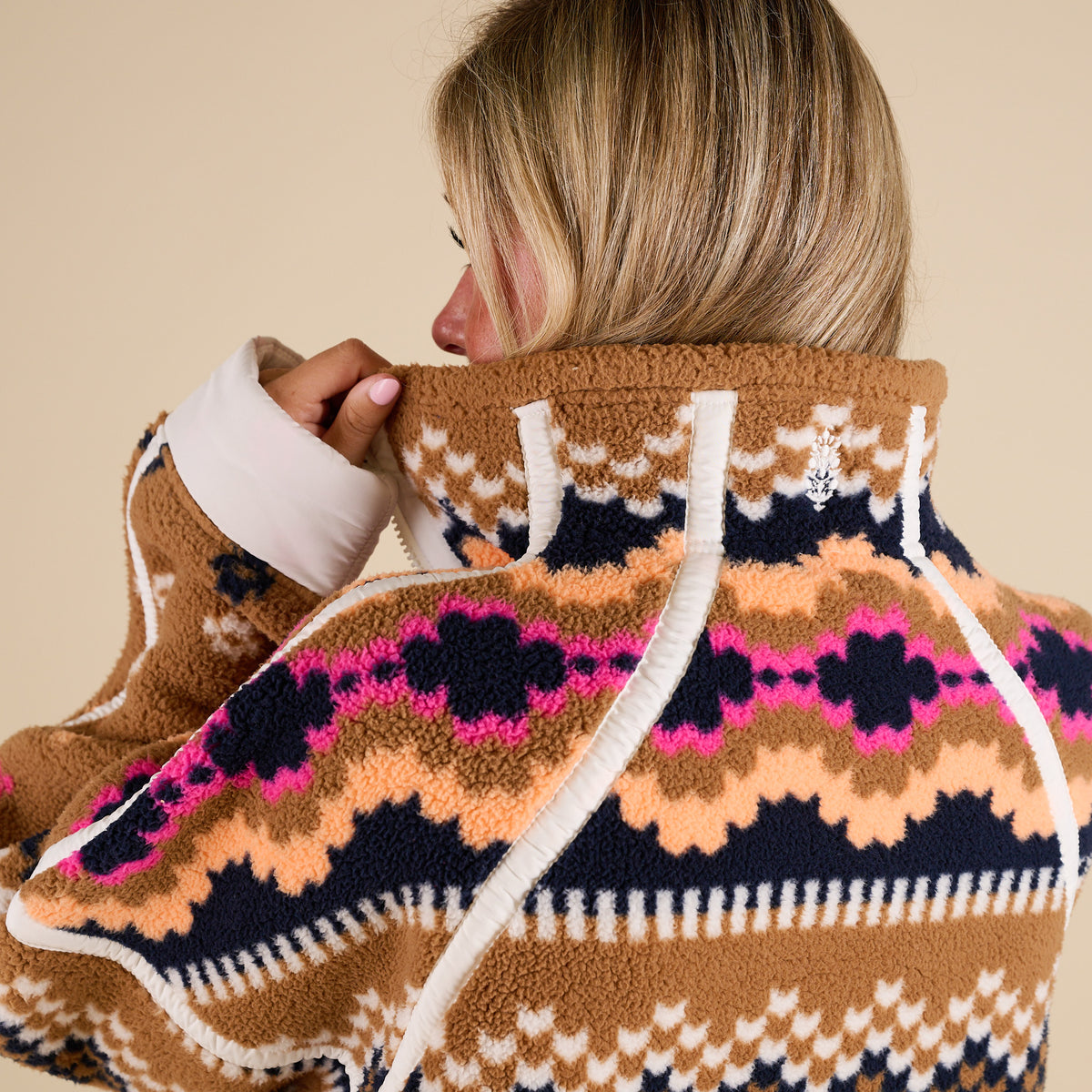 FP Movement Printed Mountain High Half Zip Pullover in Isle Twig