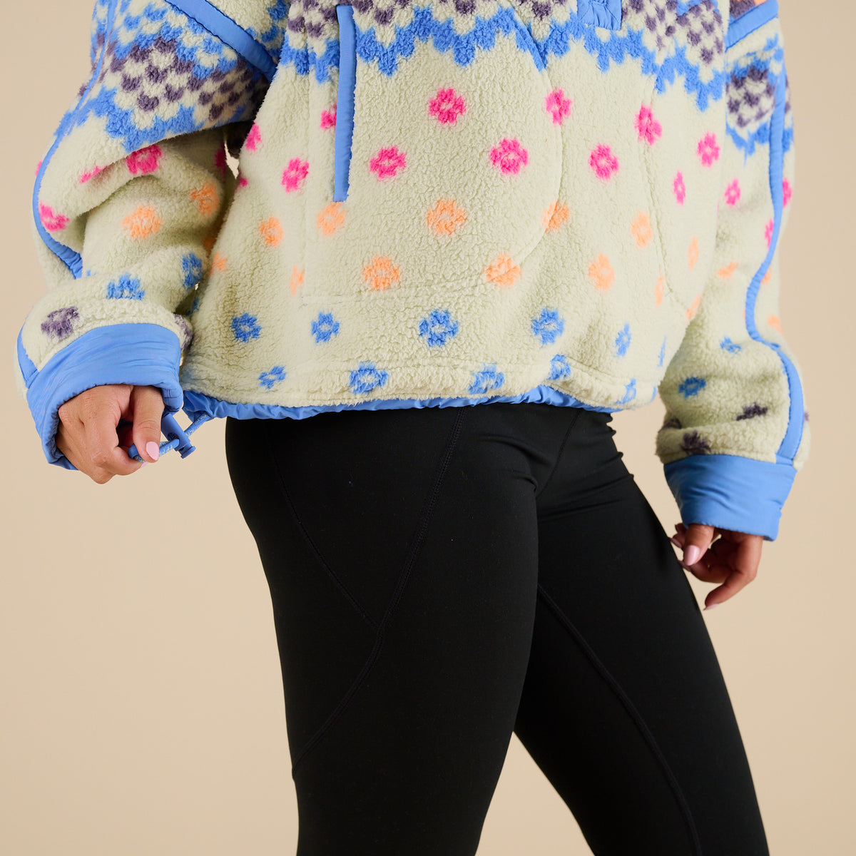 FP Movement Printed Mountain High Half Zip Pullover in Isle Spring