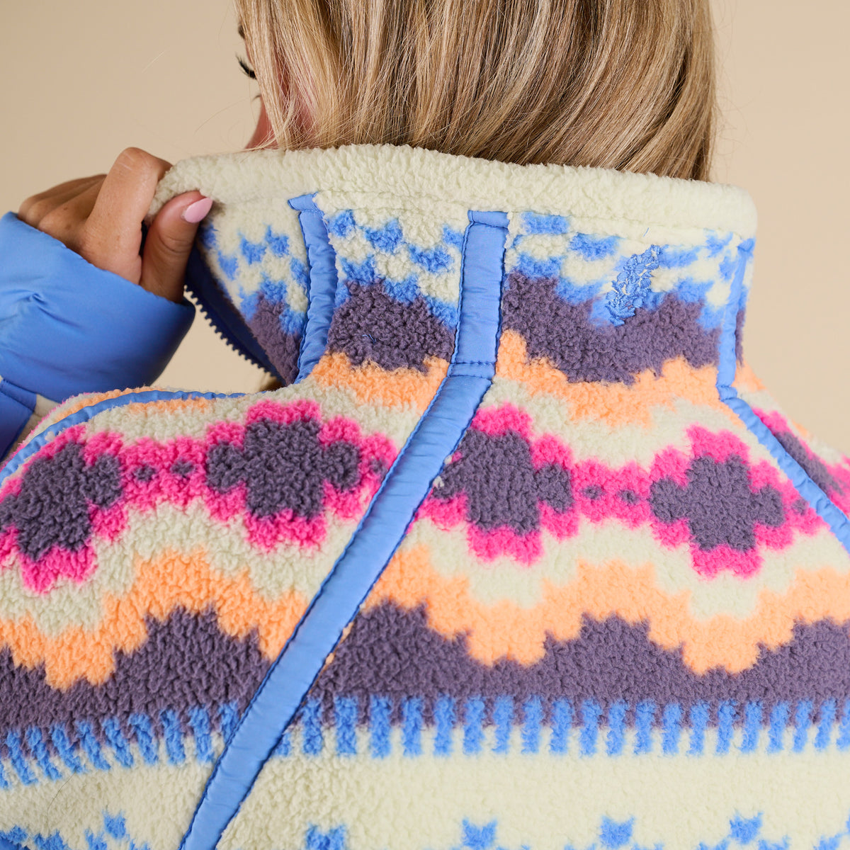 FP Movement Printed Mountain High Half Zip Pullover in Isle Spring