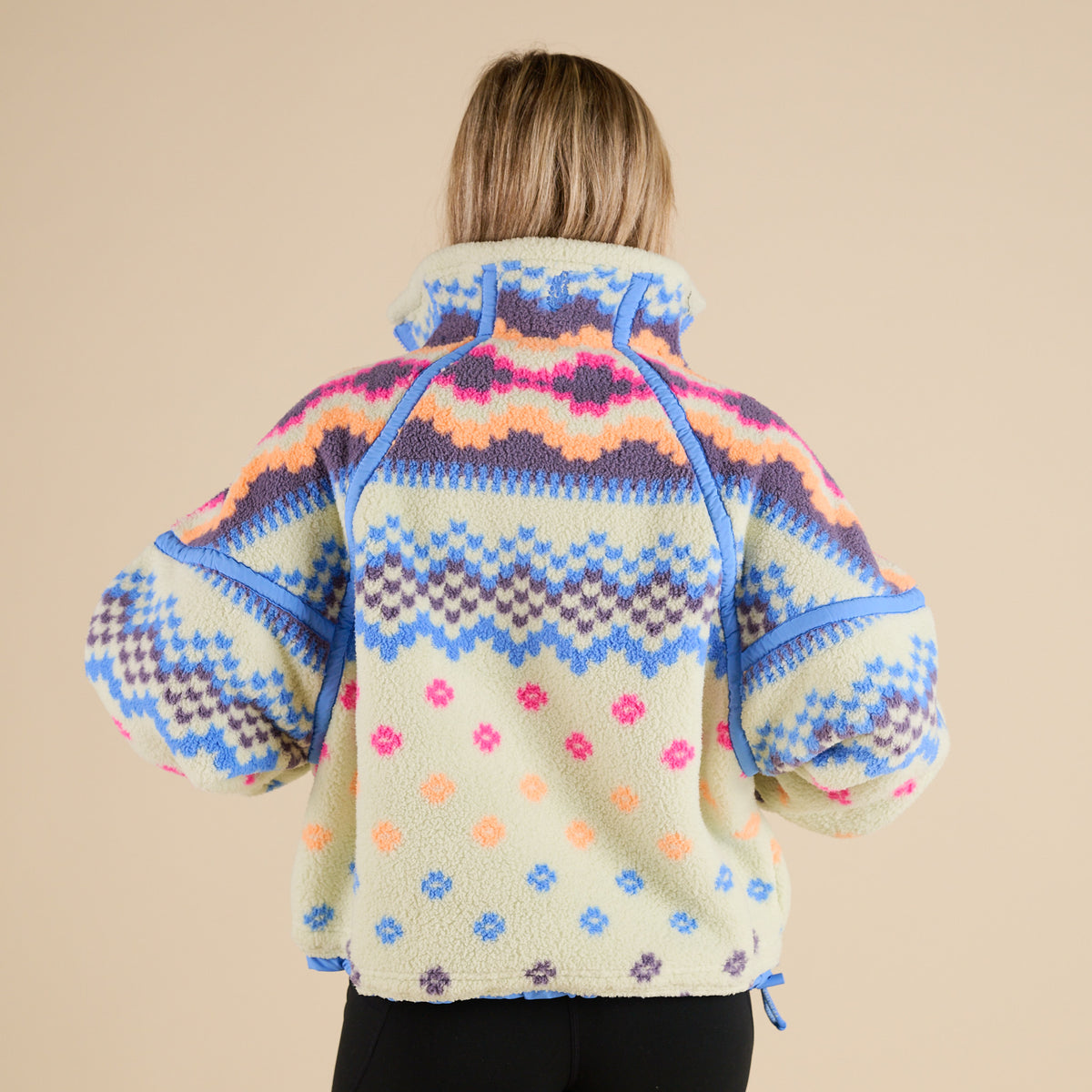 FP Movement Printed Mountain High Half Zip Pullover in Isle Spring