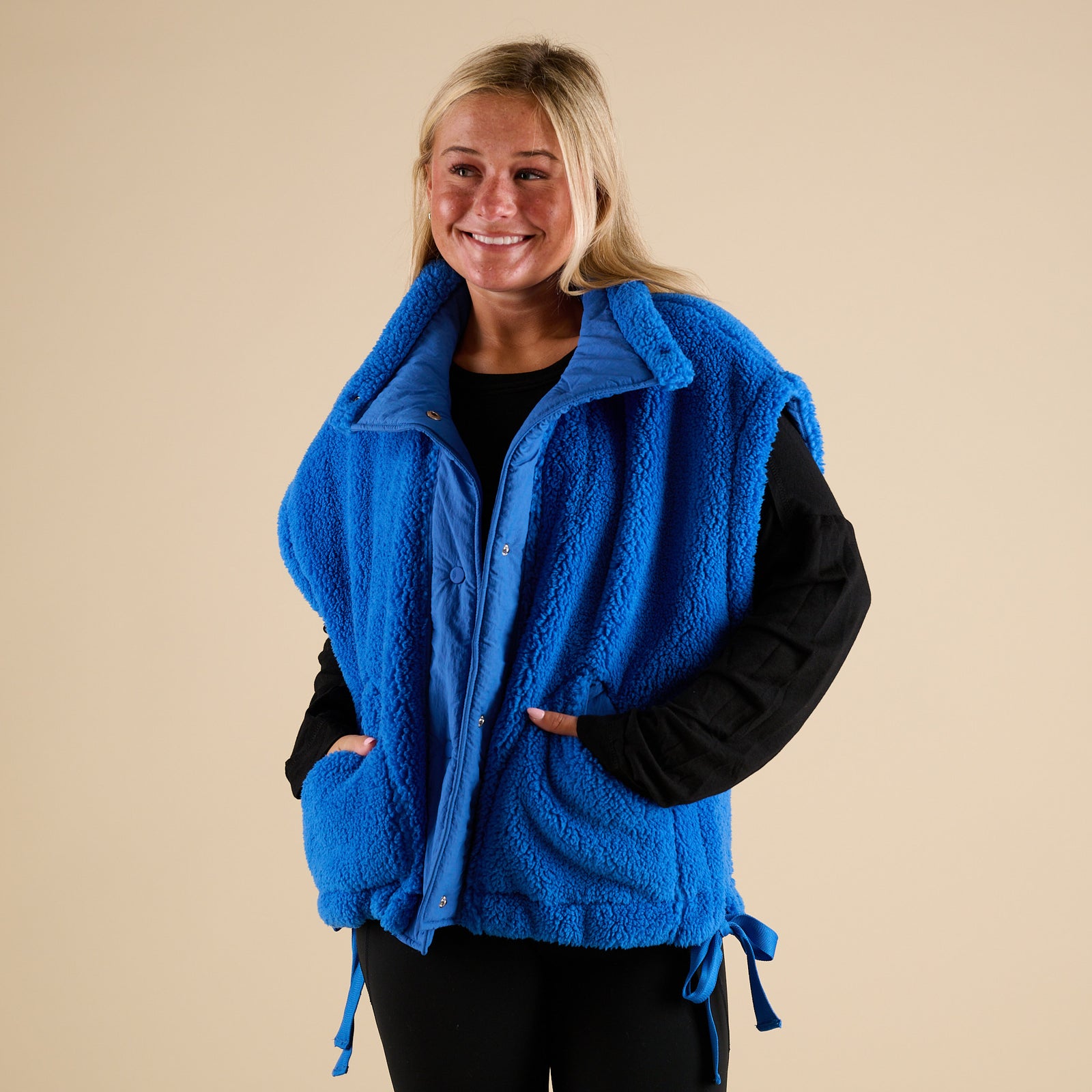 FP Movement Scout It Out Fleece Vest in Light Cobalt