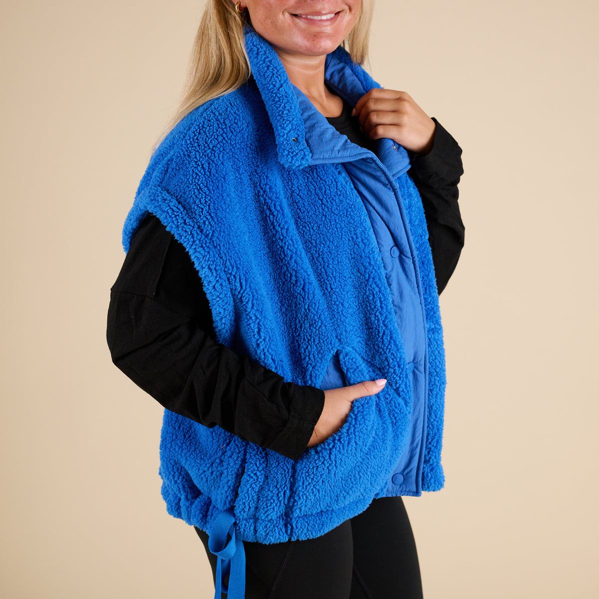 FP Movement Scout It Out Fleece Vest in Light Cobalt